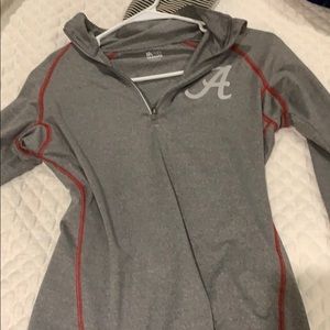 grey and red alabama athletic jacket